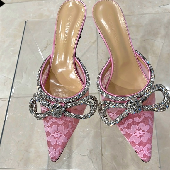 Mach & Mach Double Crystal Pointed Mule. - Picture 3 of 7